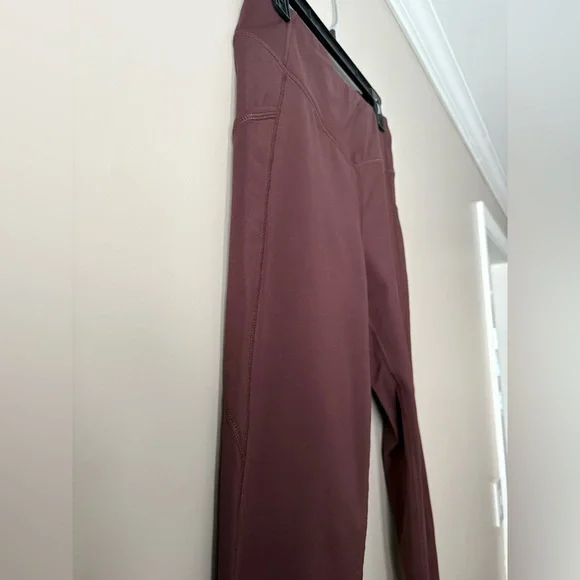 Fleece Lined High-Waisted Brown Leggings - Picture 4 of 5